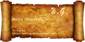 Walz Gusztáv névjegykártya