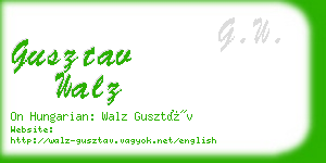 gusztav walz business card